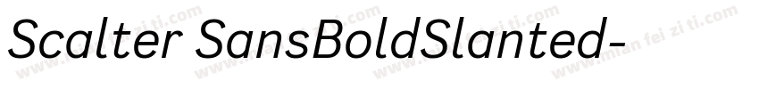 Scalter SansBoldSlanted字体转换
